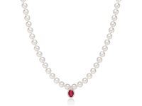 Collana Miluna Donna Premium Gemme Preziosi in Oro bianco Perla PCL6077 - PCL6077